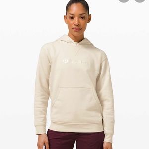 Cream lululemon embroidered hoodie *rare